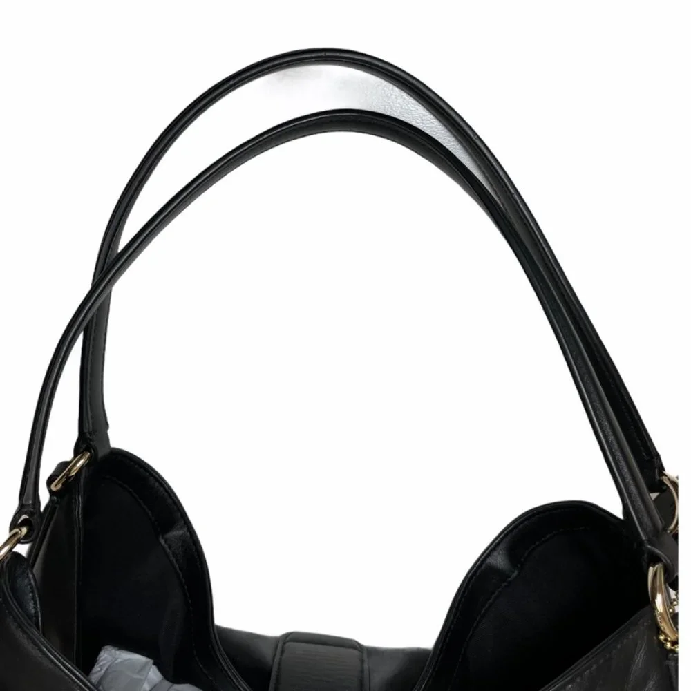 Coach Black Shoulder Bag with Gold Accents - Picture 10 of 15